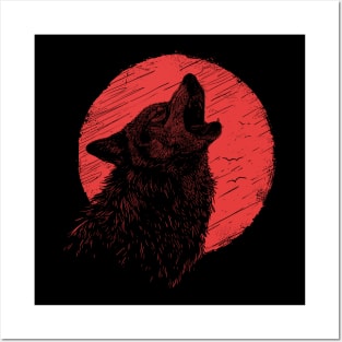 Howling Wolf Posters and Art